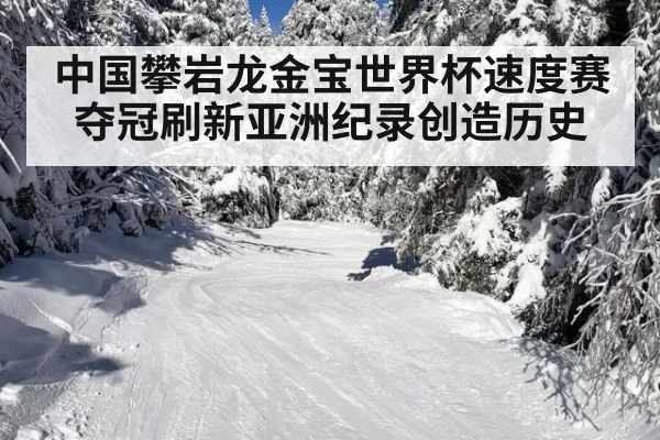 中国攀岩龙金宝世界杯速度赛夺冠刷新亚洲纪录创造历史